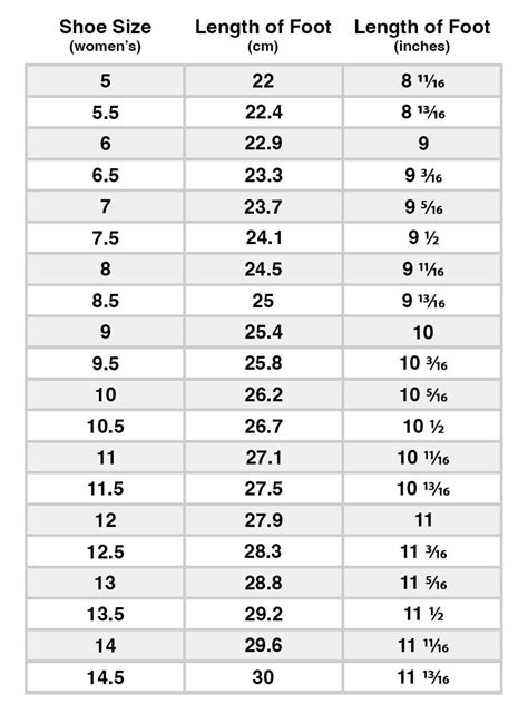 nike foot measurement